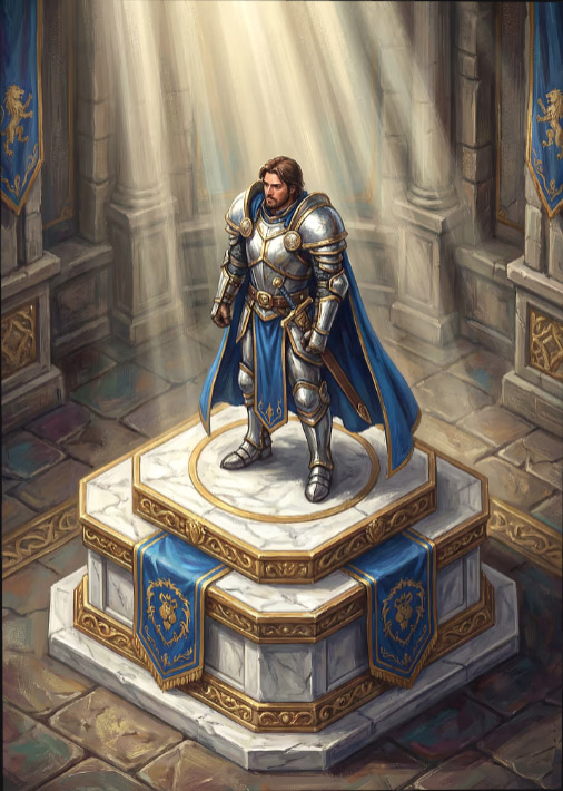 Knight in Shining Armor — metal poster wall art by Lineer